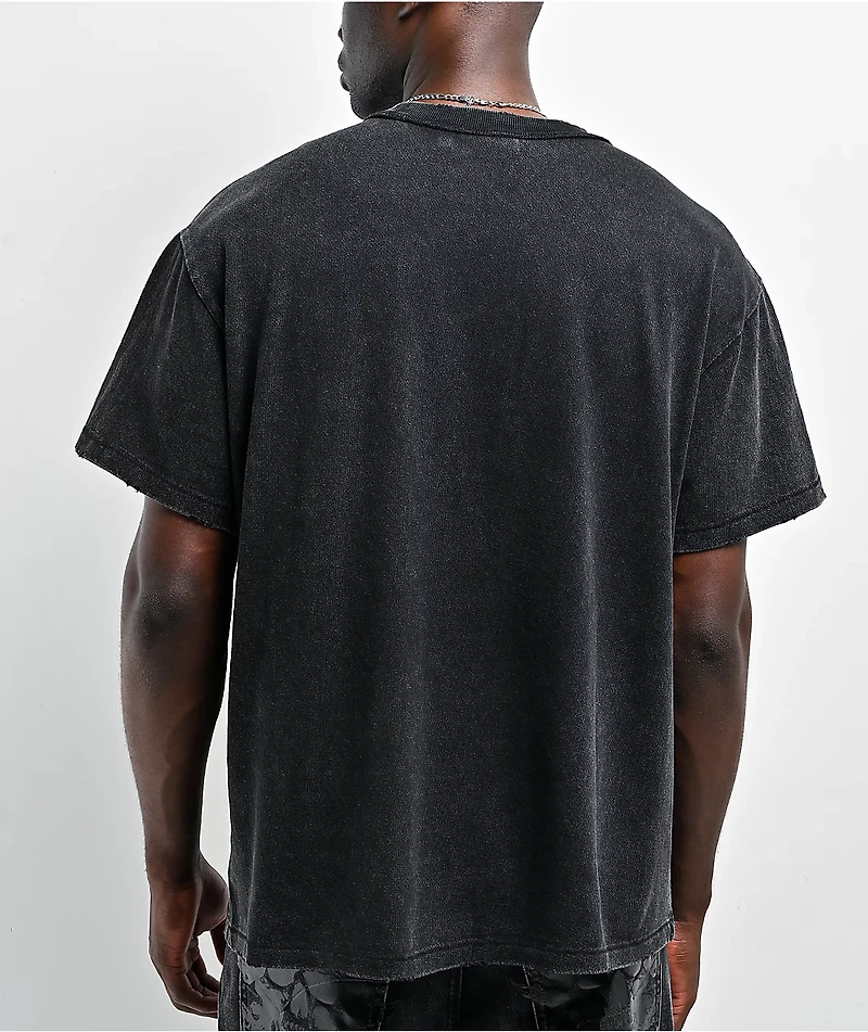 Vitriol Feral Friend Black Wash Knit T-Shirt