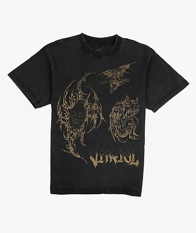Vitriol Flash Of Darkness Black Wash T-Shirt