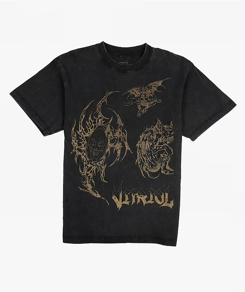 Vitriol Flash Of Darkness Black Wash T-Shirt
