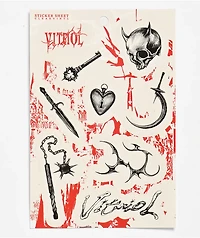 Vitriol Flash Of Darkness Sticker Sheet