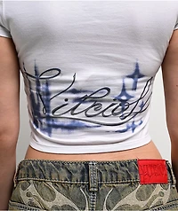Vitriol Flow White Crop T-Shirt