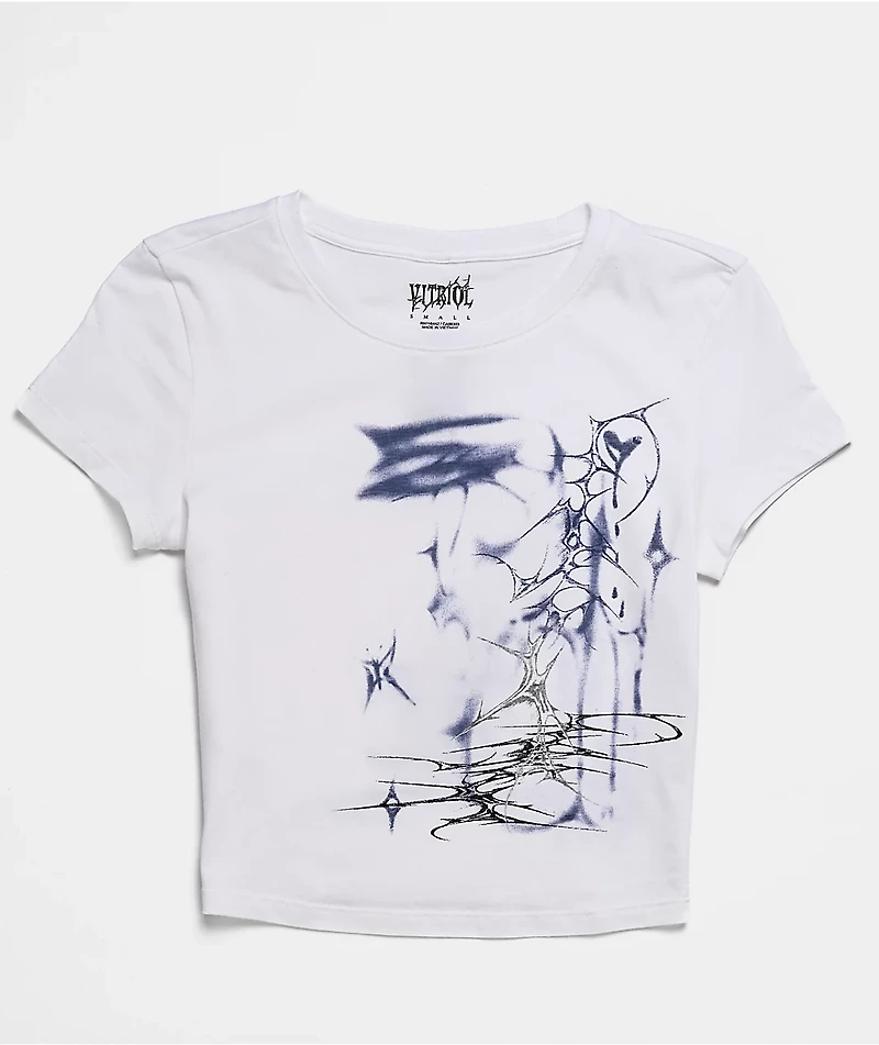 Vitriol Flow White Crop T-Shirt