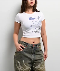 Vitriol Flow White Crop T-Shirt