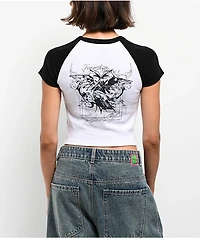 Vitriol Forsaken Black & White Raglan Crop T-Shirt