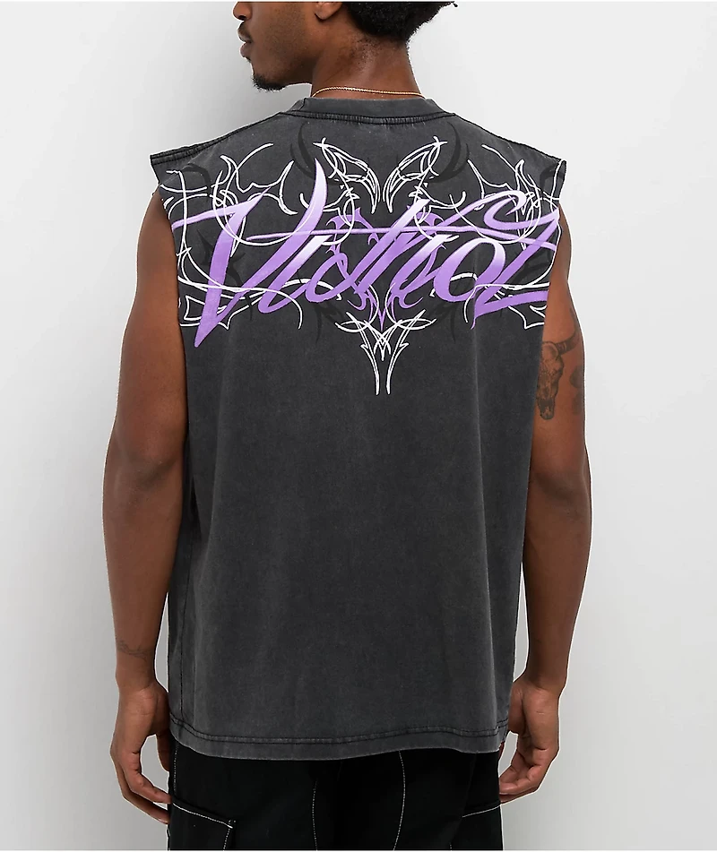 Vitriol Forsaken Black Wash Tank Top