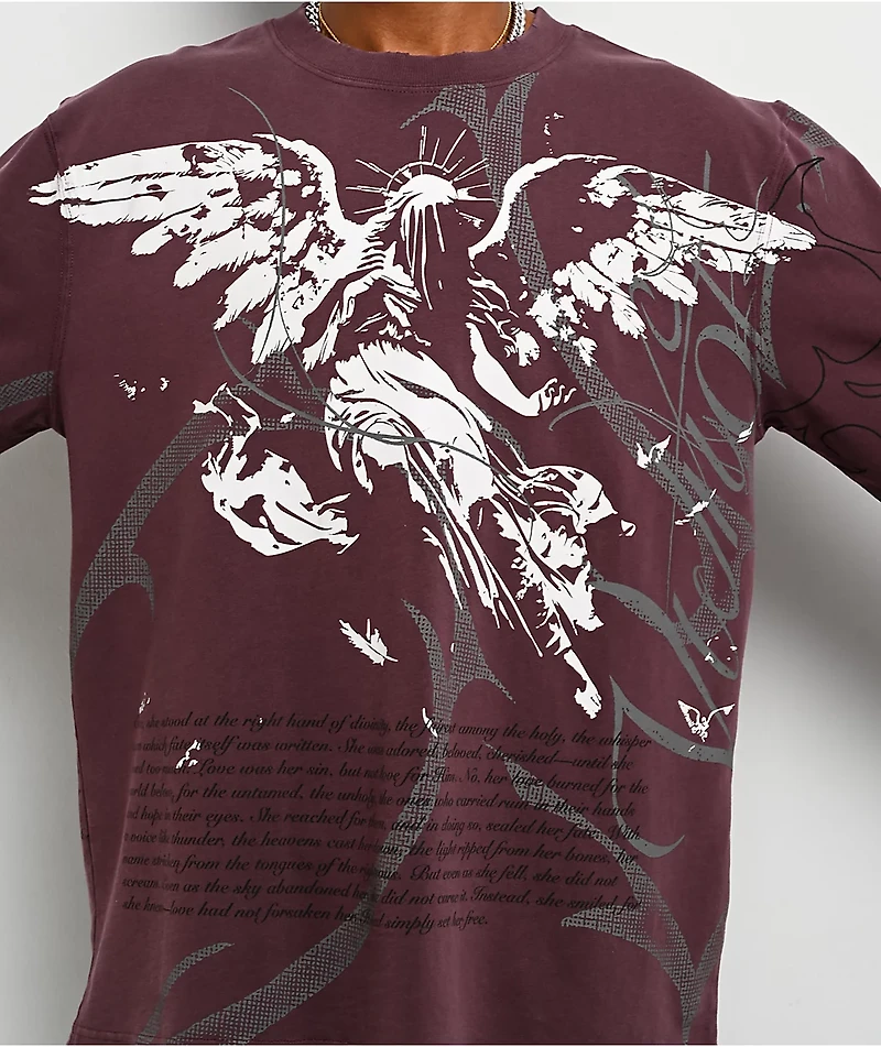 Vitriol Forsaken Maroon Long Sleeve T-Shirt