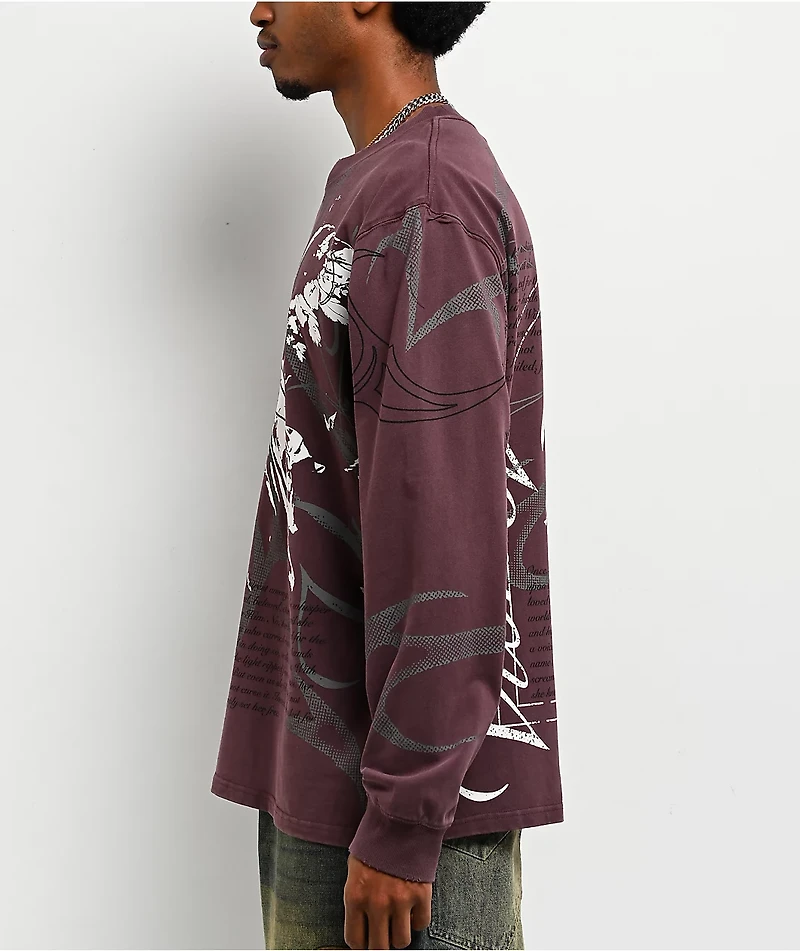 Vitriol Forsaken Maroon Long Sleeve T-Shirt