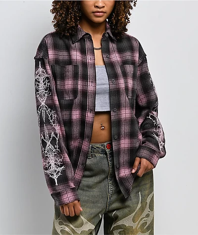 Vitriol Fracture Pink Flannel Shirt
