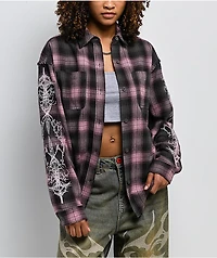Vitriol Fracture Pink Flannel Shirt