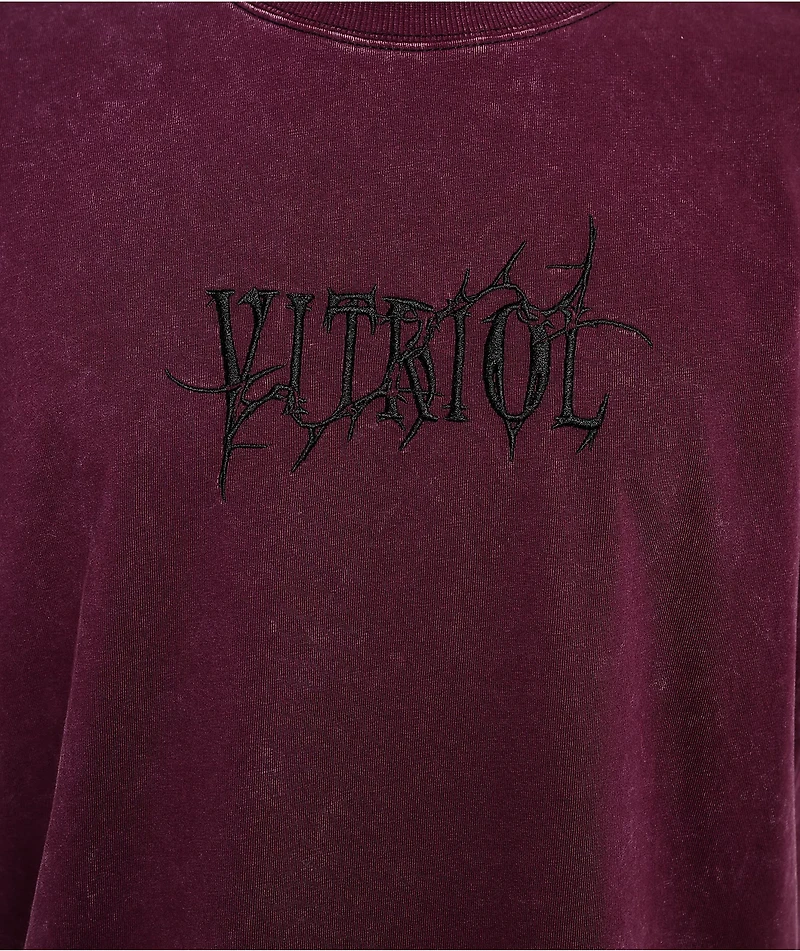 Vitriol Freak Boy Burgundy Wash T-Shirt