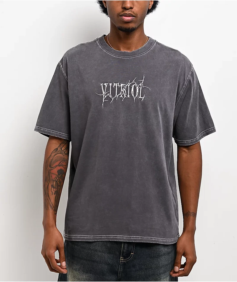Vitriol Freak Boy Grey Wash T=Shirt