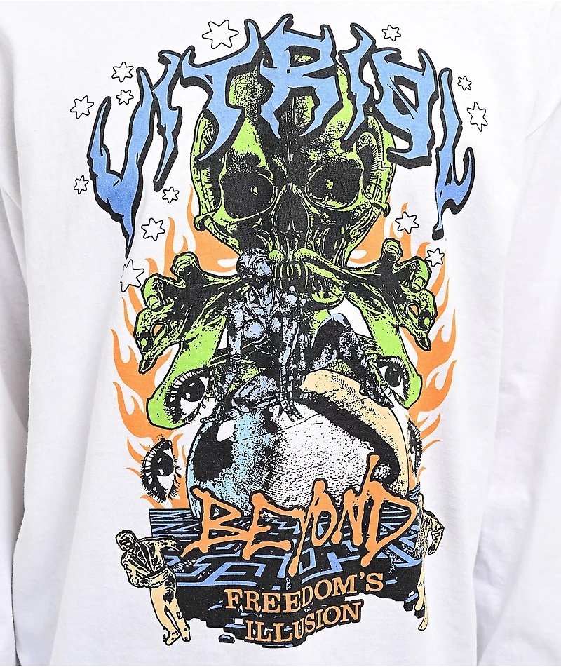 Vitriol Freedom's Illusion White Long Sleeve T-Shirt