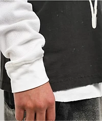 Vitriol From Ash Grey Wash & White 2Fer Oversized Long Sleeve T-Shirt