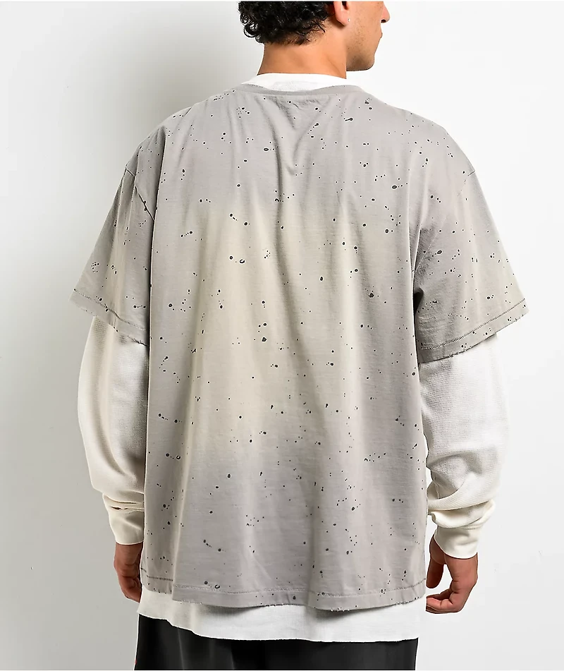 Vitriol From Ash White & Grey 2fer Long Sleeve T-Shirt