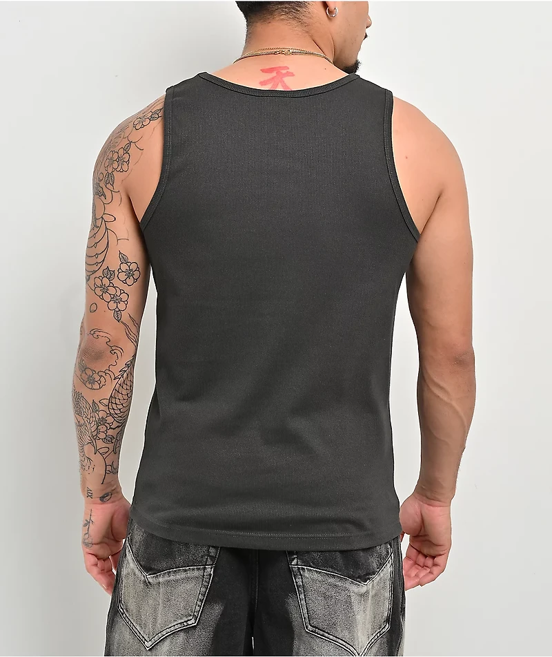 Vitriol Fruit Bat Black Ribbed Tank Top