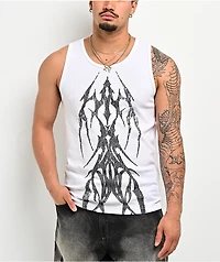 Vitriol Fruit Bat White Ribbed Tank Top