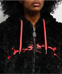 Vitriol Furget Me Not Black Crop Zip Jacket