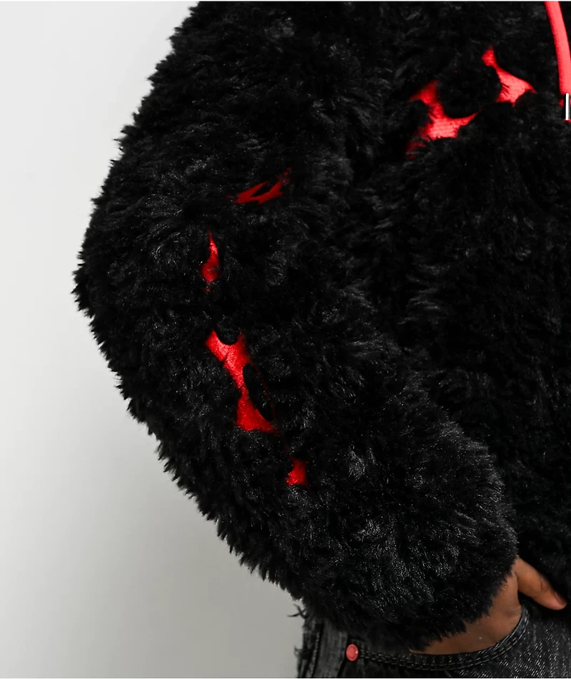 Vitriol Furget Me Not Black Crop Zip Jacket