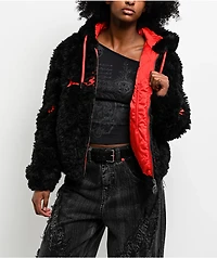 Vitriol Furget Me Not Black Crop Zip Jacket