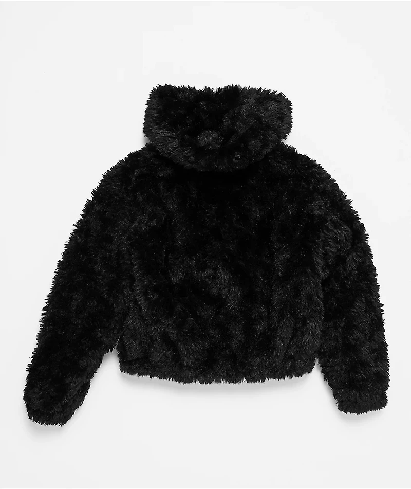 Vitriol Furget Me Not Black Crop Zip Jacket