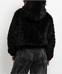 Vitriol Furget Me Not Black Crop Zip Jacket