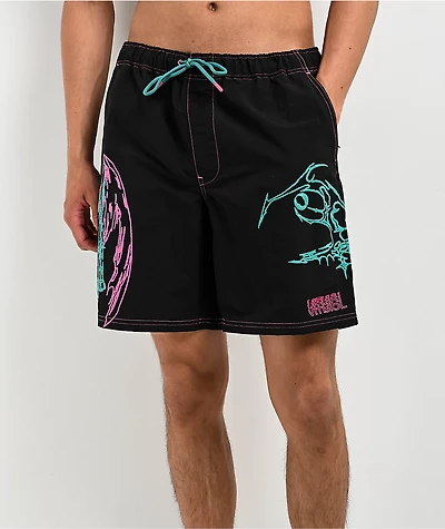Vitriol Fusion Black, Pink & Blue Board Shorts