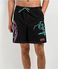 Vitriol Fusion Black, Pink & Blue Board Shorts