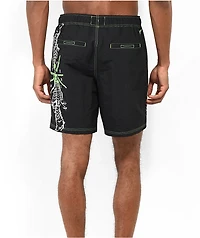 Vitriol Fusion Black & Green Board Shorts