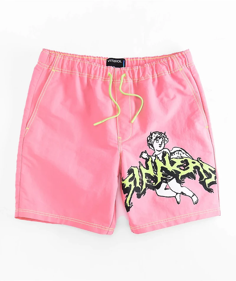 Vitriol Fusion Pink & Yellow Board Shorts