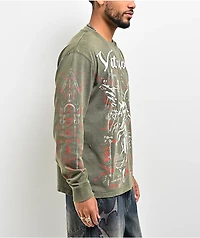 Vitriol Gazebo Green Wash Long Sleeve Boxy T-Shirt