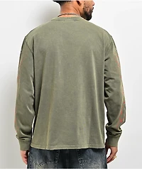 Vitriol Gazebo Green Wash Long Sleeve Boxy T-Shirt