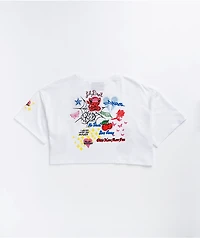 Vitriol Georgia Airbrush White Crop T-Shirt