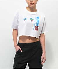 Vitriol Georgia Anime Crop White T-Shirt