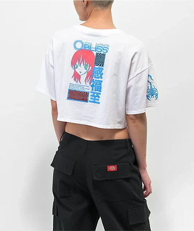 Vitriol Georgia Anime Crop White T-Shirt