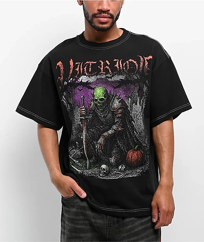 Vitriol Ghoulish Creatures Black Boxy T-Shirt