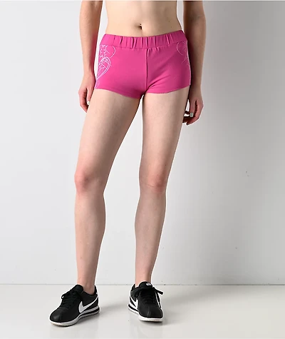 Vitriol Gigi Airbrush Pink Micro Shorts