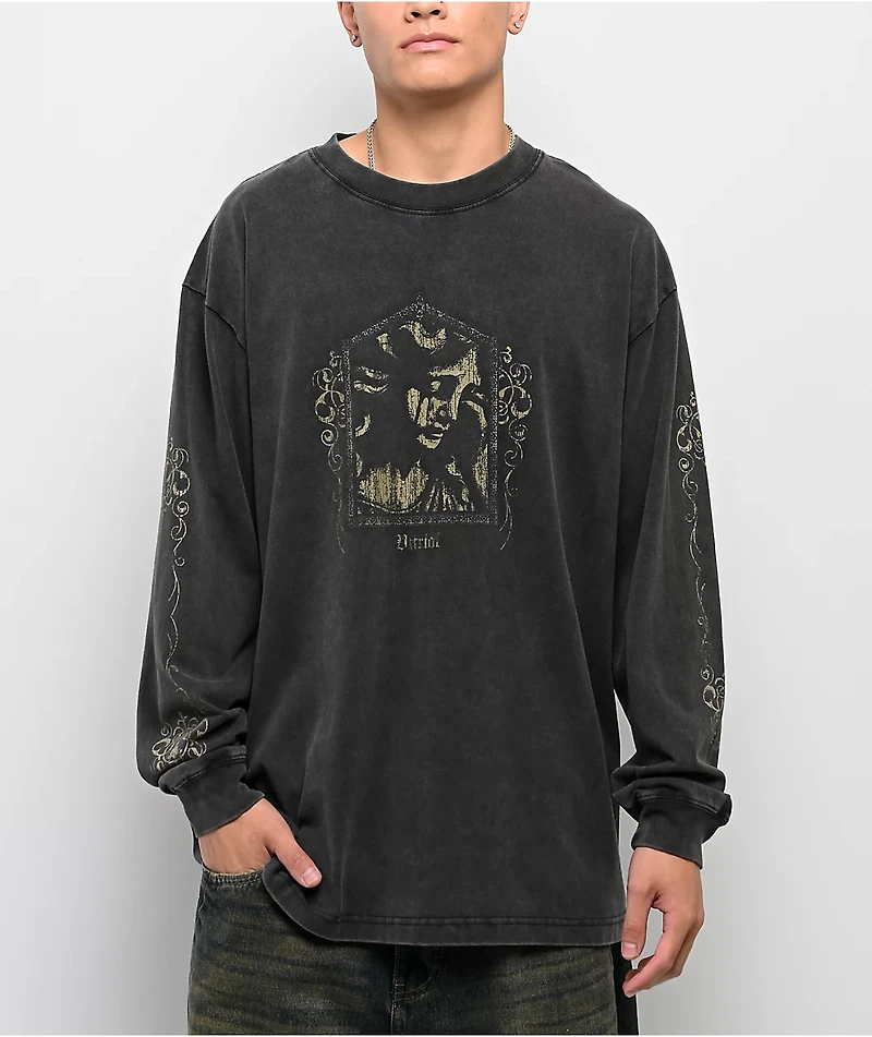 Vitriol Gothic Frame Vintage Black Long Sleeve T-Shirt