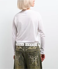 Vitriol Harlow White Long Sleeve T-Shirt
