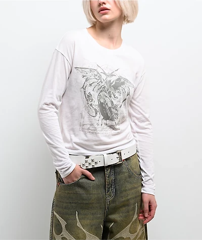 Vitriol Harlow White Long Sleeve T-Shirt