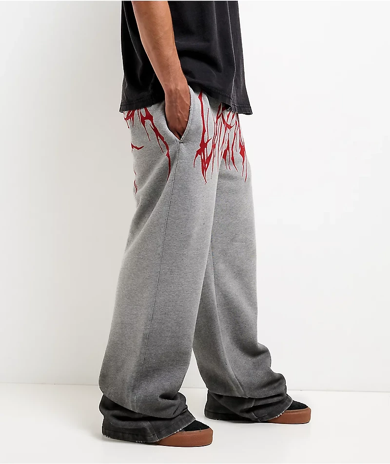 Vitriol Harrow Haunt Grey Baggy Sweatpants