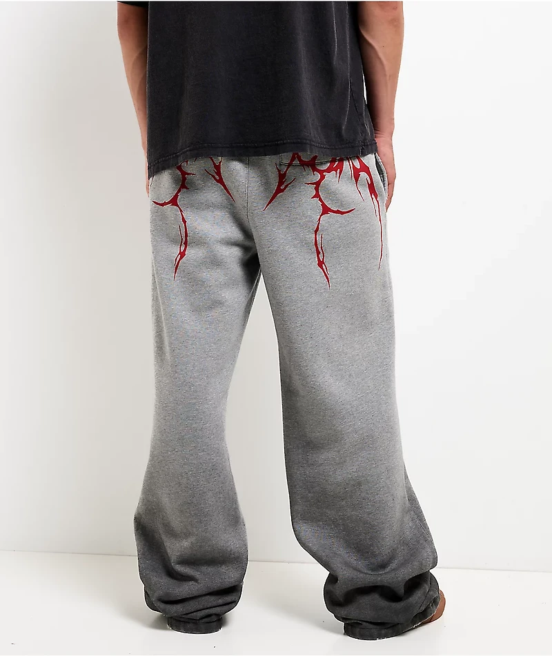 Vitriol Harrow Haunt Grey Baggy Sweatpants