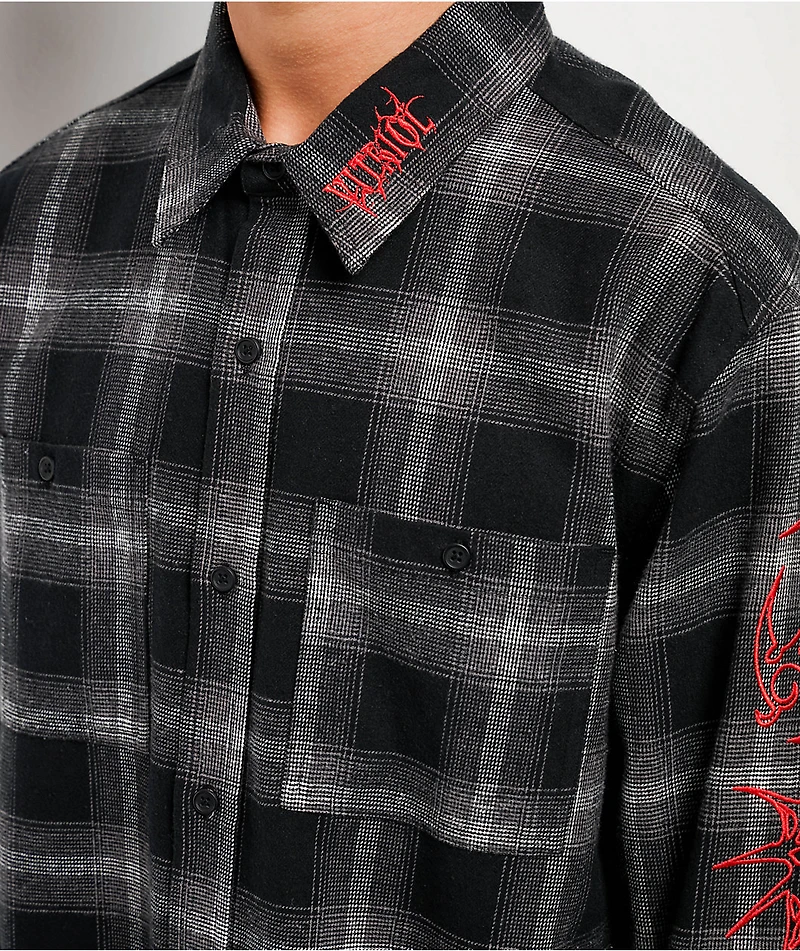 Vitriol Initial Black & Grey Flannel Shirt
