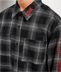 Vitriol Initial Black & Grey Flannel Shirt