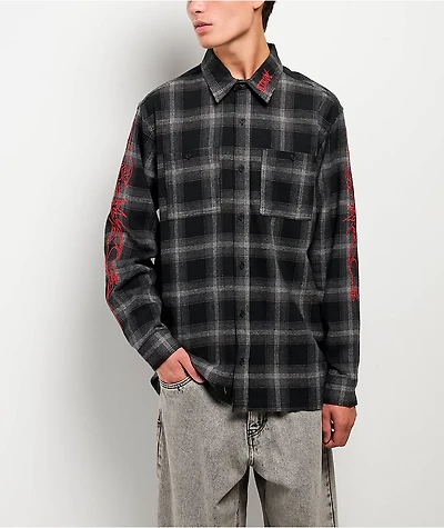 Vitriol Initial Black & Grey Flannel Shirt