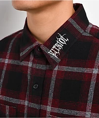 Vitriol Initial Black & Red Flannel Shirt