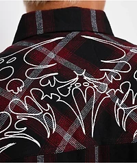 Vitriol Initial Black & Red Flannel Shirt