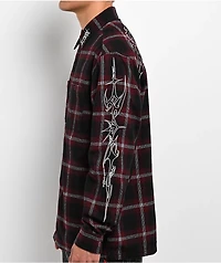 Vitriol Initial Black & Red Flannel Shirt
