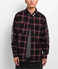 Vitriol Initial Black & Red Flannel Shirt