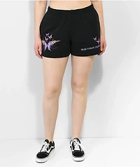 Vitriol Jada Butterfly Black Sweat Shorts