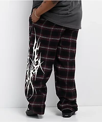 Vitriol Jagged Black Plaid Lounge Pants